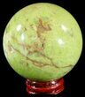 Polished Green Opal Sphere - Madagascar #55061-1